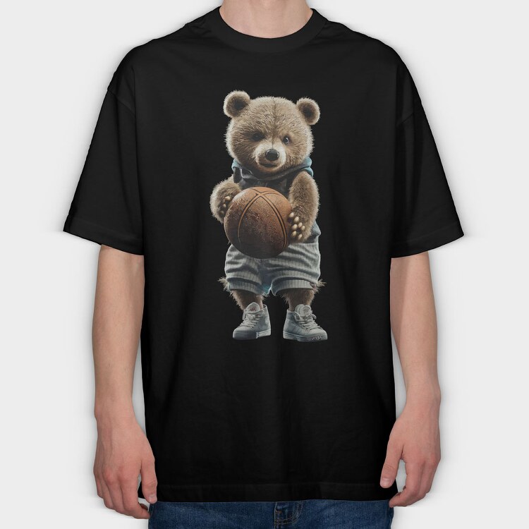 Basket Teddy, Tricou Oversize Barbati (Unisex)