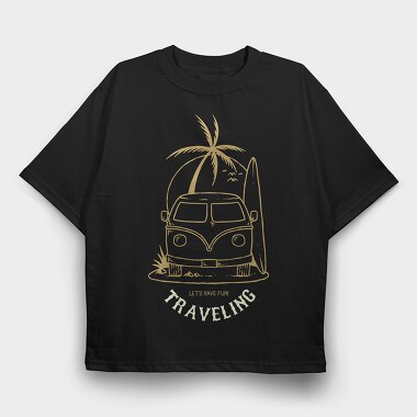Beach Traveling, Tricou Oversize Barbati (Unisex)