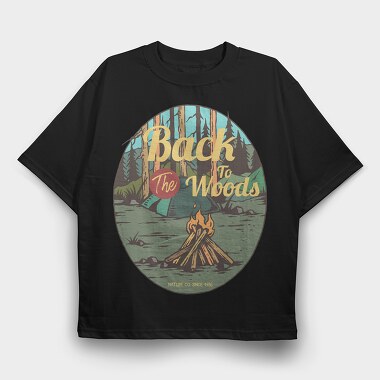 Camp Fire, Tricou Oversize Barbati (Unisex)