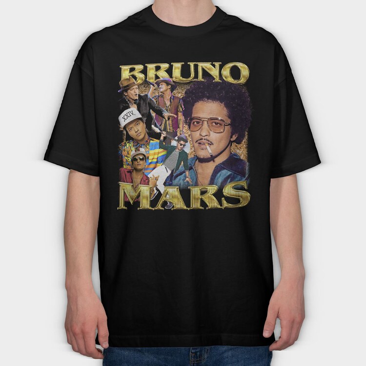 Bruno Mars, Tricou Oversize Barbati (Unisex)