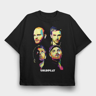 Coldplay 2, Tricou Oversize Barbati (Unisex)