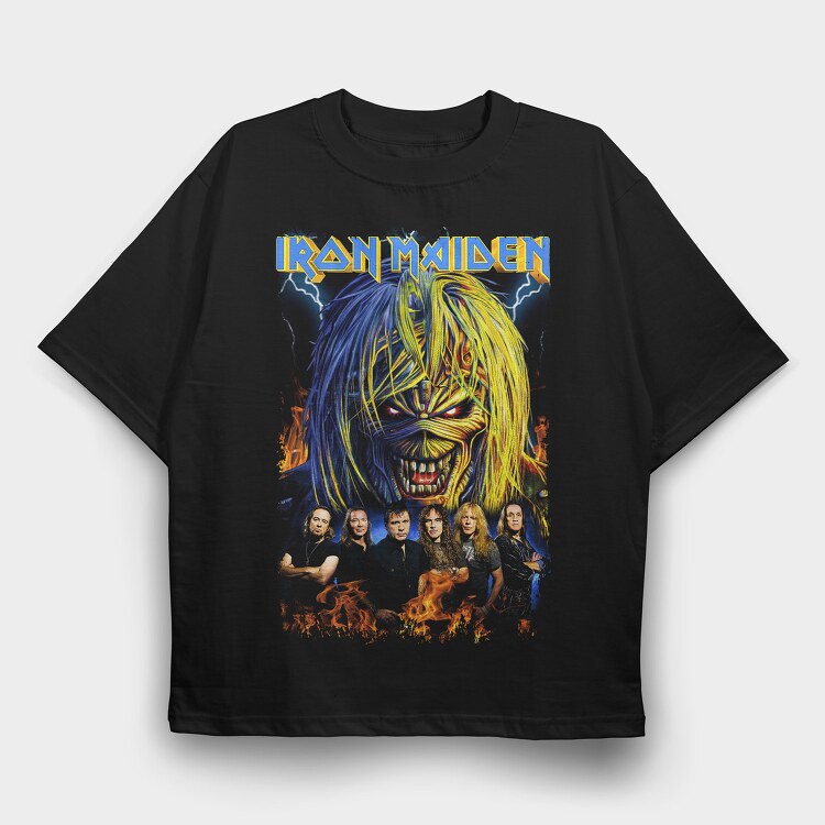 Iron Maiden 3, Tricou Oversize Barbati (Unisex)