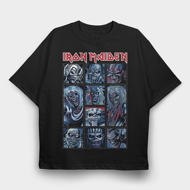 Iron Maiden, Tricou Oversize Barbati (Unisex)
