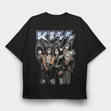 Kiss 2, Tricou Oversize Barbati (Unisex)
