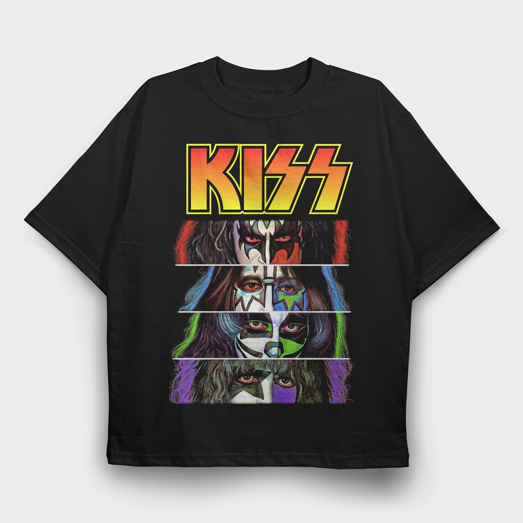 Kiss 6, Tricou Oversize Barbati (Unisex)