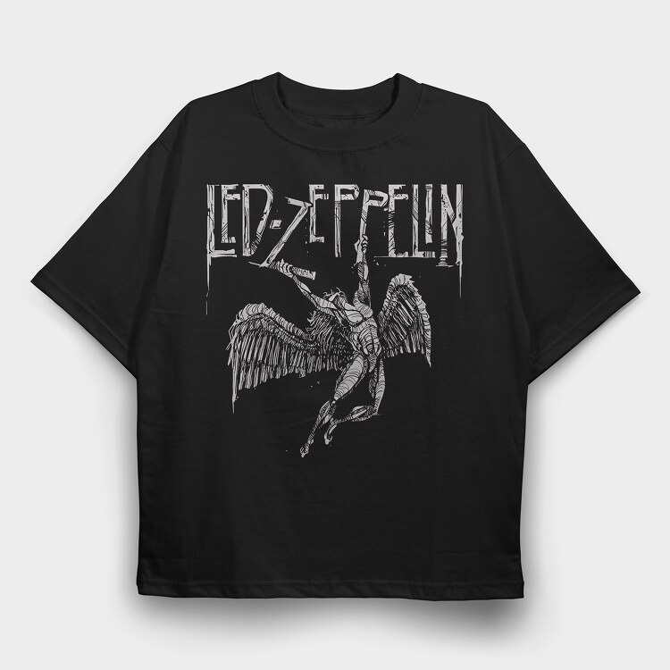 Led Zeppelin, Tricou Oversize Barbati (Unisex)
