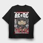 Angus Young ACDC, Tricou Oversize Barbati (Unisex)