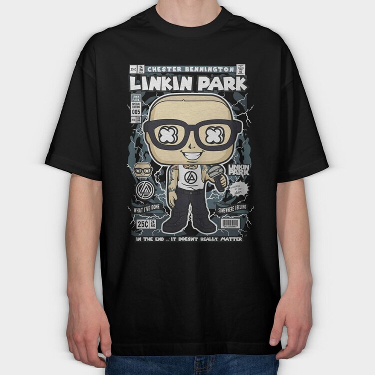 Chester Bennington, Tricou Oversize Barbati (Unisex)