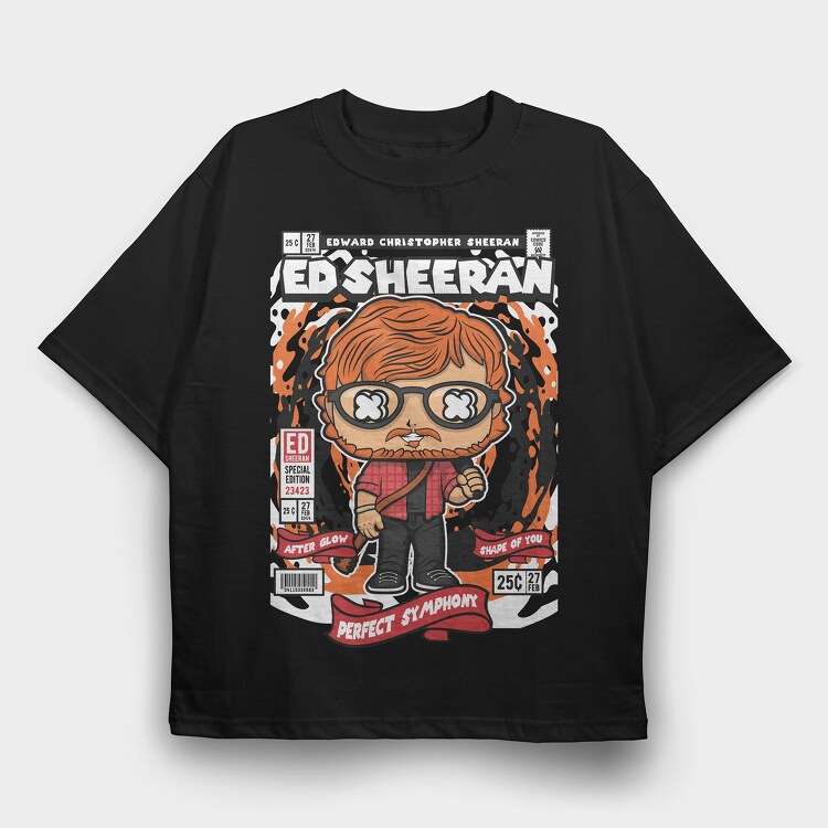 Ed Sheeran, Tricou Oversize Barbati (Unisex)