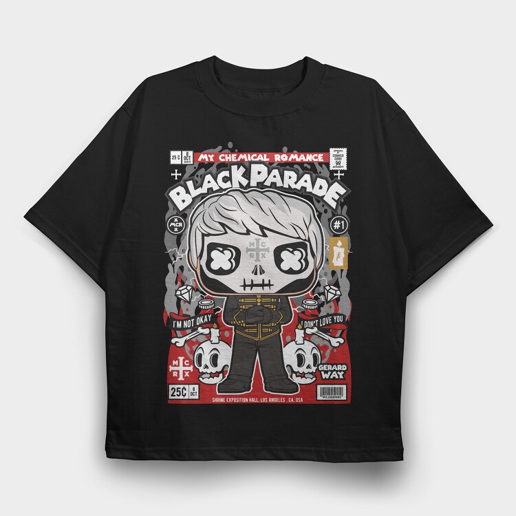 Gerard Way Black Parade, Tricou Oversize Barbati (Unisex)