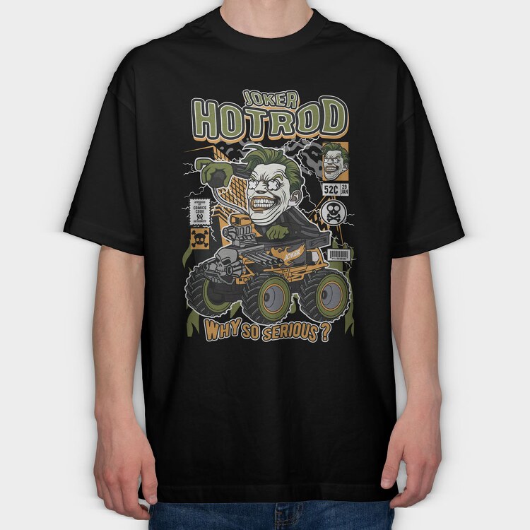 Joker Hotrod, Tricou Oversize Barbati (Unisex)