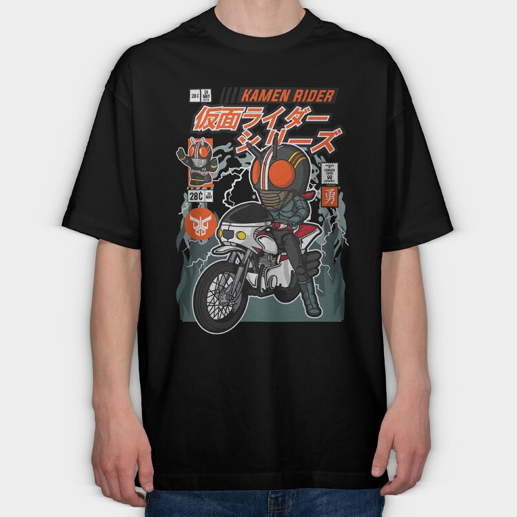 Kamen Rider Motorcycle, Tricou Oversize Barbati (Unisex)