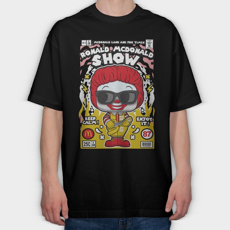 Ronald Mcdonald, Tricou Oversize Barbati (Unisex)