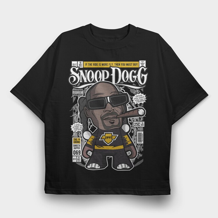 Snoop Dog, Tricou Oversize Barbati (Unisex)