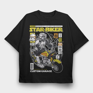 Starbiker, Tricou Oversize Barbati (Unisex)