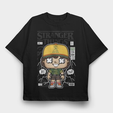 Stranger Things Dustin, Tricou Oversize Barbati (Unisex)