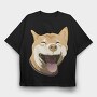 Akita Portrait, Tricou Oversize Barbati (Unisex)