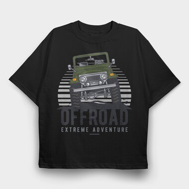 Offroad Extreme Adventure Jeep, Tricou Oversize Barbati (Unisex)