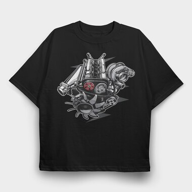 Motor Detail, Tricou Oversize Barbati (Unisex)