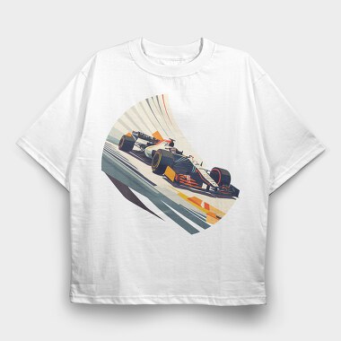 Formula Racing Car Bauhaus Abstract, Tricou Oversize Barbati (Unisex)