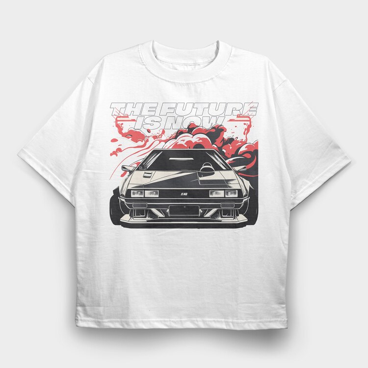 Futuristic Car Smoke, Tricou Oversize Barbati (Unisex)