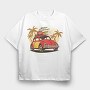 1956 Volkswagen Beetle, Tricou Oversize Barbati (Unisex)