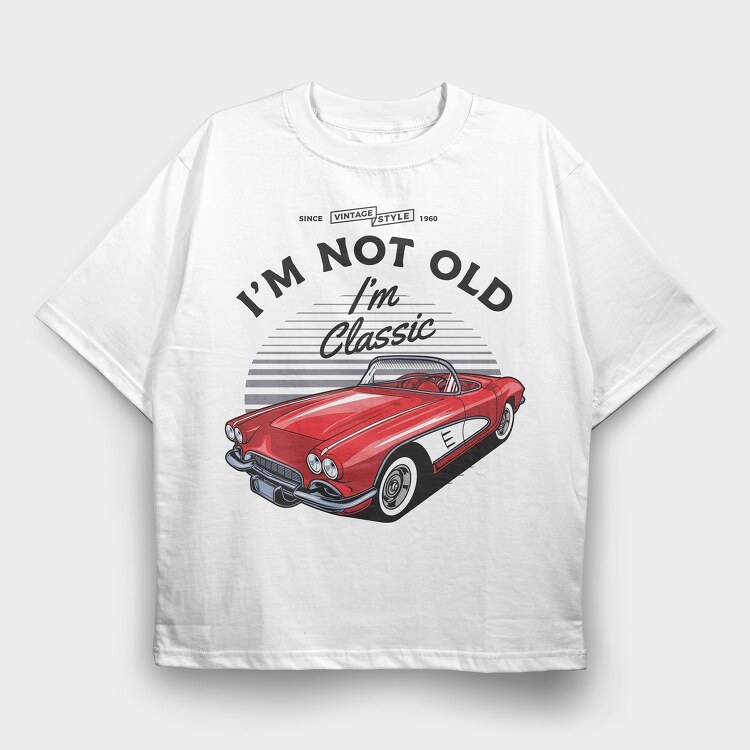 1961 Chevrolet Corvette, Tricou Oversize Barbati (Unisex)
