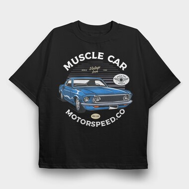 1969 mustang SportsRoof, Tricou Oversize Barbati (Unisex)