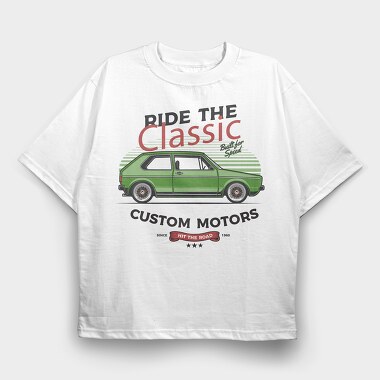 1974 Volkswagen Golf GTI, Tricou Oversize Barbati (Unisex)