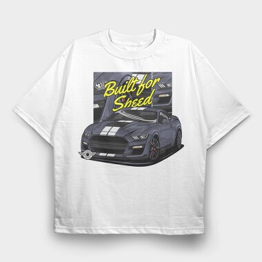 Built for Speed Mustang, Tricou Oversize Barbati (Unisex)