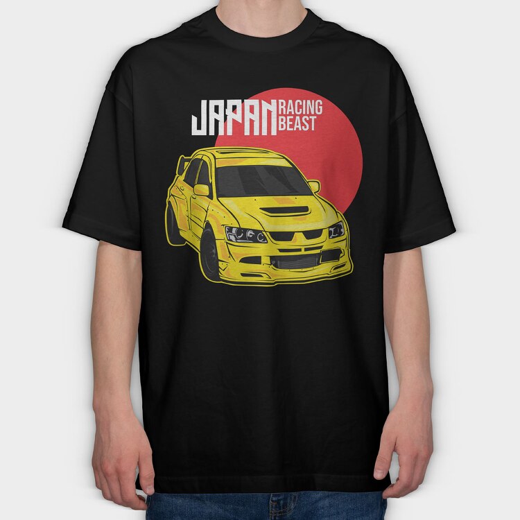 Evo Japan Beast, Tricou Oversize Barbati (Unisex)