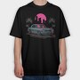 Skyline Retro Night 2, Tricou Oversize Barbati (Unisex)