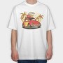 1956 Volkswagen Beetle, Tricou Oversize Barbati (Unisex)