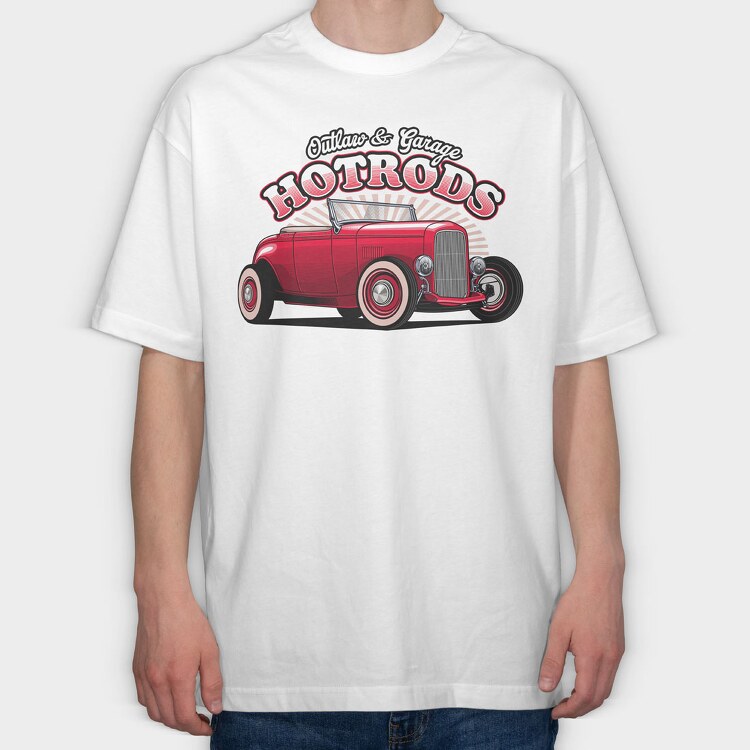 Hotrod 4, Tricou Oversize Barbati (Unisex)