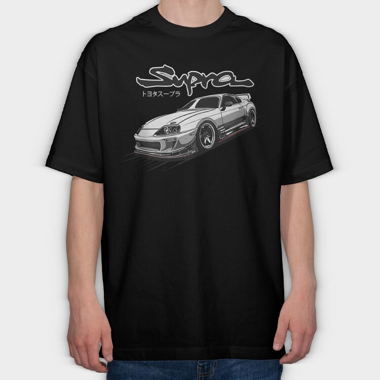 White Supra, Tricou Oversize Barbati (Unisex)