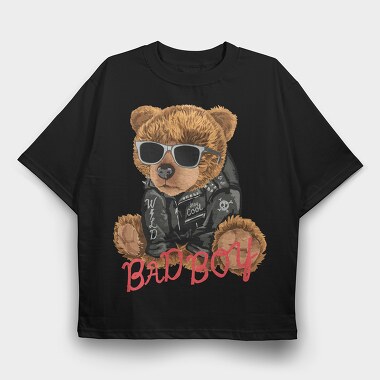 Bad Boy Teddy Bear, Tricou Oversize Barbati (Unisex)