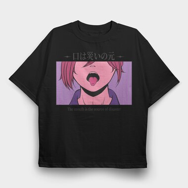 Anime Japanese 18, Tricou Oversize Barbati (Unisex)