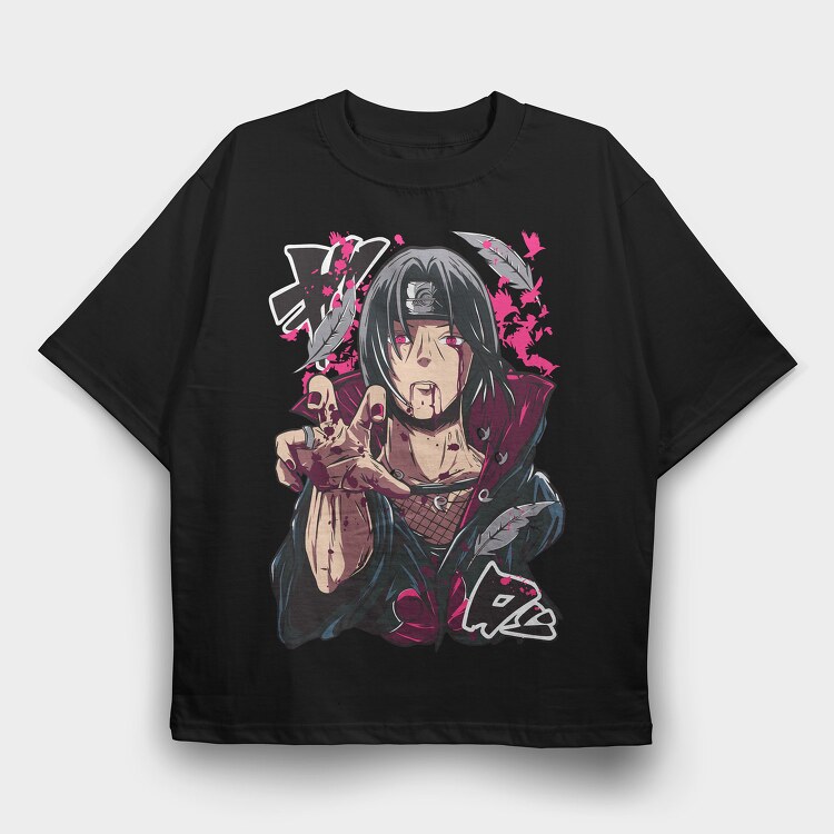 Itachi Uchiha V2 Ex, Tricou Oversize Barbati (Unisex)