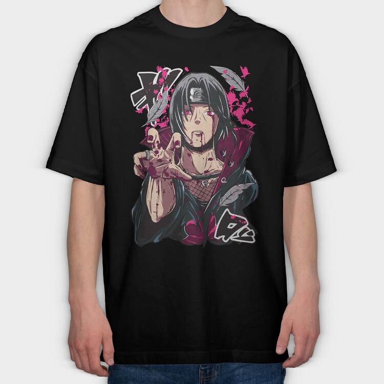 Itachi Uchiha V2 Ex, Tricou Oversize Barbati (Unisex)
