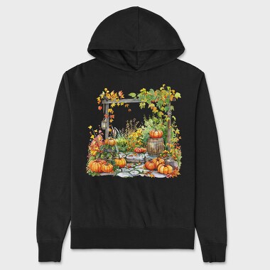 Autumn Garden Pumpkins, Hanorac Oversize Barbati (Unisex)