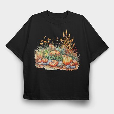 Autumn Harvest Pumpkins, Tricou Oversize Barbati (Unisex)