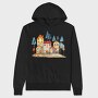 Autumn Houses Night, Hanorac Oversize Barbati (Unisex)