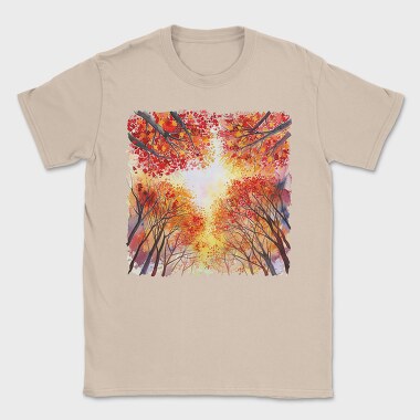 Autumn Leaves Path, Tricou Barbati (Unisex)