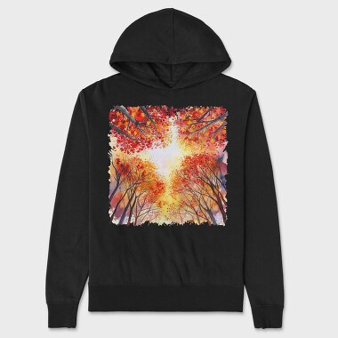 Autumn Leaves Path, Hanorac Oversize Barbati (Unisex)
