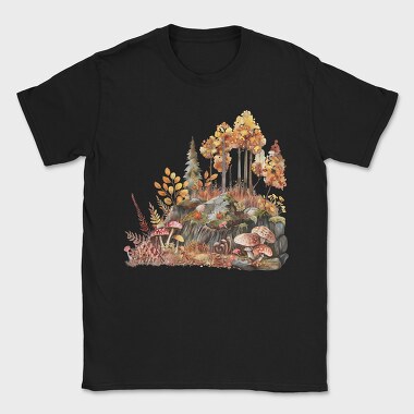 Autumn Mushrooms Forest, Tricou Barbati (Unisex)