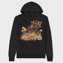 Autumn Mushrooms Leaves, Hanorac Oversize Barbati (Unisex)