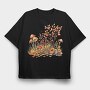 Autumn Mushrooms Leaves, Tricou Oversize Barbati (Unisex)