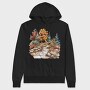 Autumn Pathway Watercolor, Hanorac Oversize Barbati (Unisex)