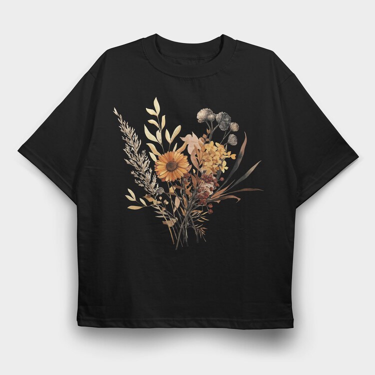 Autumn Petal Symphony, Tricou Oversize Barbati (Unisex)