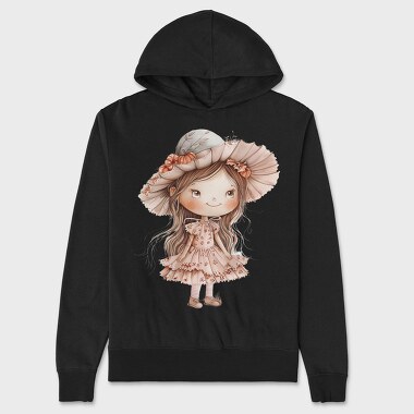 Autumn Pink Girl, Hanorac Oversize Barbati (Unisex)